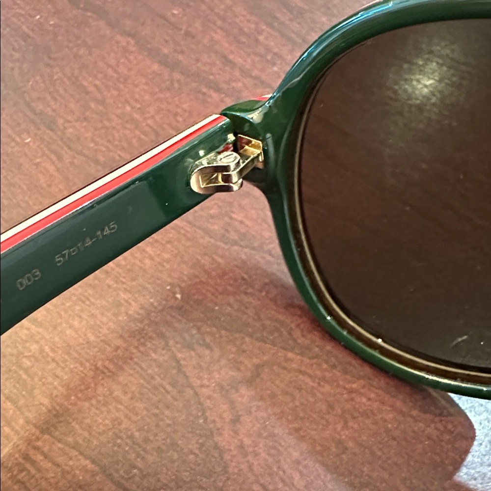 GUCCI GG0270S 0270 Havana Ivory Brown Stripe Retro Aviator Unisex Sunglasses 003 - Picture 14 of 16
